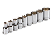 Tekton 1201 1/4-Inch Drive Socket Set, 3/16 - 1/2", Inch, Cr-V, 9-Sockets