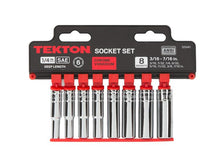 TEKTON 12041 1/4-Inch Drive Deep Socket Set, Inch, Cr-V, 6-Point, 3/16-Inch - 7/16-Inch, 8-Sockets