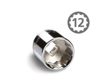 Tekton 1206 1/2 in. Drive Socket Set, 13-24mm, Metric, Cr-V, 10-Sockets