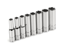 TEKTON 12141 1/4-Inch Drive Deep Socket Set, Metric, Cr-V, 6-Point, 5.5 mm - 12 mm, 8-Sockets