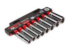 TEKTON 1240 3/8-Inch Drive Deep Socket Set, Metric, Cr-V, 10 mm - 19 mm, 8-Sockets