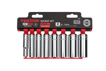 TEKTON 1240 3/8-Inch Drive Deep Socket Set, Metric, Cr-V, 10 mm - 19 mm, 8-Sockets