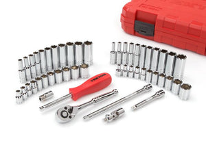 Tekton 13001 1/4-Inch Drive Socket Set, Inch/Metric, 51-Piece