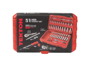 Tekton 13001 1/4-Inch Drive Socket Set, Inch/Metric, 51-Piece