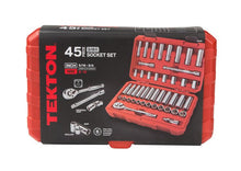 Tekton 13101 3/8-Inch Drive Socket Set, Inch/Metric, 45-Piece