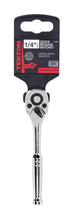 Tekton 1480 1/4" Drive by 5-Inch Polished Quick Release Ratchet with 72-Tooth Oval Head