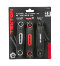 Tekton 25152 25-pc. Folding Hex Key Wrench Set, Inch/Metric/Star