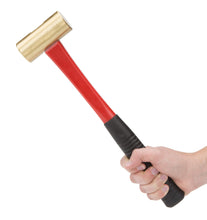 TEKTON 30905 Jacketed Fiberglass Brass Hammer, 32-Ounce