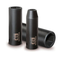Tekton 4883 1/2-Inch Drive Deep Impact Socket Set, 10-24mm, Metric, Cr-V, 6 Point, 15 Sockets
