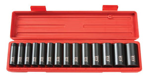 Tekton 4884 1/2 in. Drive Deep Impact Socket Set, 11-32mm, Metric, Cr-V, 12 Point, 14 Sockets