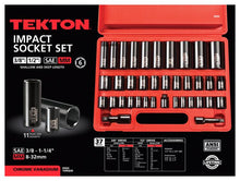 TEKTON 4888 38 Piece 3/8" & 1/2", SAE / Metric, Deep / Shallow Impact Socket Set