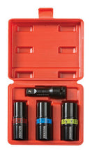 Tekton 4950 1/2-Inch Drive Lug Nut Service Tool Flip Impact Socket Set, SAE/Metric, 4-Piece