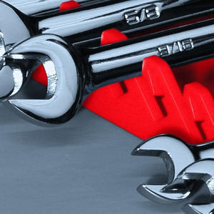 Ernst Manufacturing #5088 15 Tool Gripper Wrench Holder / Organizer, Red