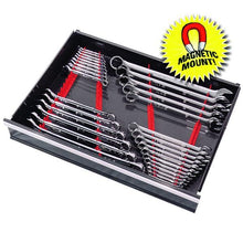 Ernst Manufacturing 6014M Wrench Rail Set with Magnetic Backing, 40 Tool, Red