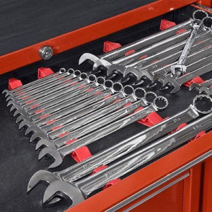 Ernst Manufacturing 6050 No-Slip Low-Profile Wrench Rail Set, 30 Tool, Red