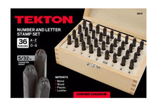 TEKTON 6610 5/32-Inch Letter and Number Stamp Set, 36-Piece