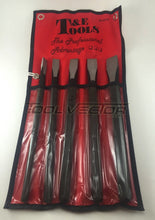 T&E Tools 8379 5 Pc Long Cold Chisel Set