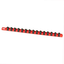 Ernst Manufacturing #8400 18-Inch Socket Organizer with 15 1/4-Inch Twist Lock Clips, Red