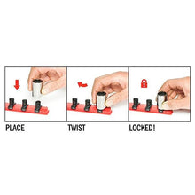 Ernst Manufacturing #8400 18-Inch Socket Organizer with 15 1/4-Inch Twist Lock Clips, Red