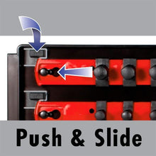 Ernst Manufacturing #8490 Socket Boss 3-Rail Multi-Drive Socket Organizer, 13-Inch, Red