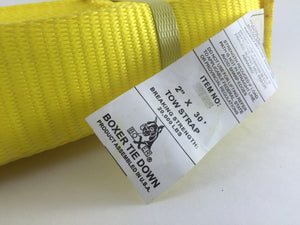 Boxer 98230R 2" x 30' USA Tow Strap, 20000 lb Rated