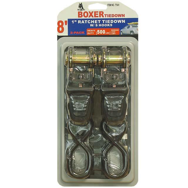 Boxer 77041 2 Pc Ratcheting Tie Down, 1