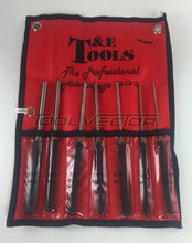 T&E Tools J8247 7 Piece Long Pin Punch Set