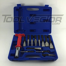 T&E Tools J8413 - 13 Piece Interchangeable Punch and Chisel Set