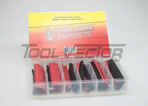 Mize USA Polyolefin Dual Wall Adhesive Heat Shrink Tubing Kit
