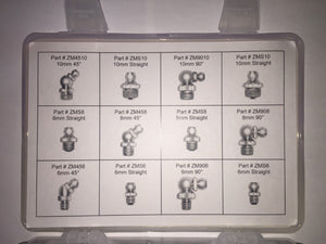 Mize USA 100 Pc Metric Grease Fitting Assortment, ZAM100